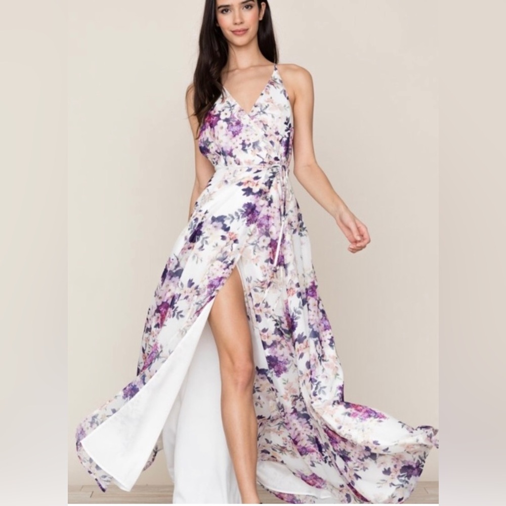 Yumi Kim Spotlight Maxi Dress/ Napa Valley, Women’s Medium White/ Purple Flower